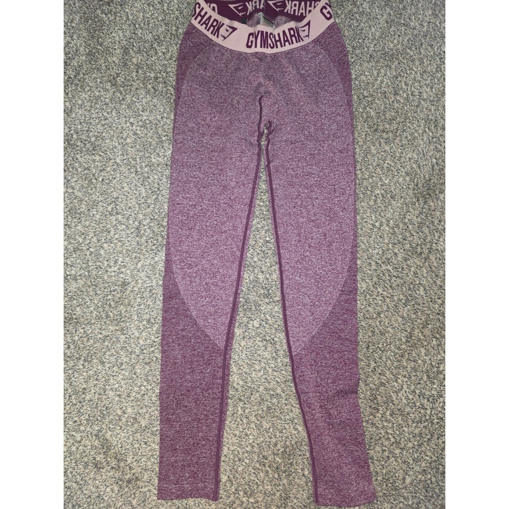 Gymshark Flex High Waisted Leggings Purple Pink Marl Seamless Small GLLG015